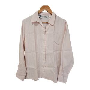 Malcolm & Co. Women's Irish Linen Shirt Light Pink Size XL NWOT